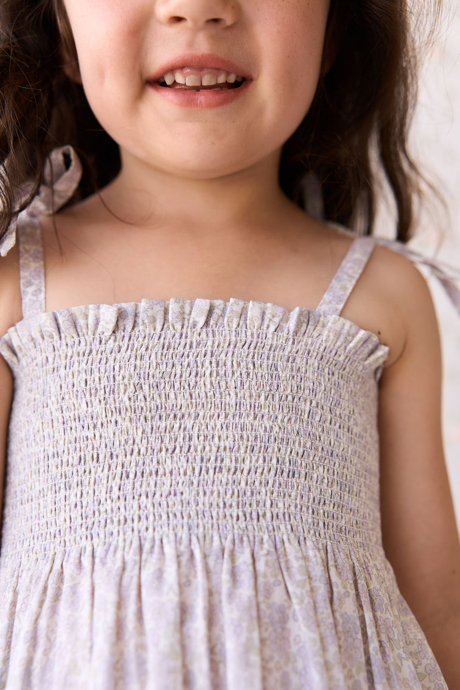 Organic Cotton Mira Top - Chloe Lavender Childrens Top from Jamie Kay NZ