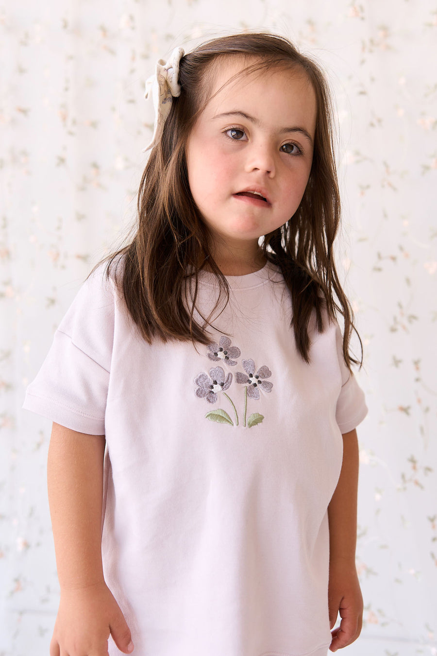 Pima Cotton Mimi Top - Luna Meadow Flowers Childrens Top from Jamie Kay NZ