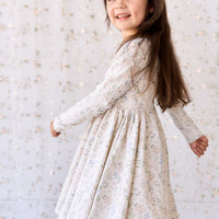 Organic Cotton Tallulah Dress - Moons Garden Lavender Childrens Dress from Jamie Kay NZ