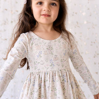 Organic Cotton Tallulah Dress - Moons Garden Lavender Childrens Dress from Jamie Kay NZ