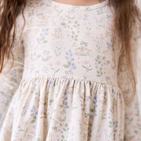 Organic Cotton Tallulah Dress - Moons Garden Lavender Childrens Dress from Jamie Kay NZ