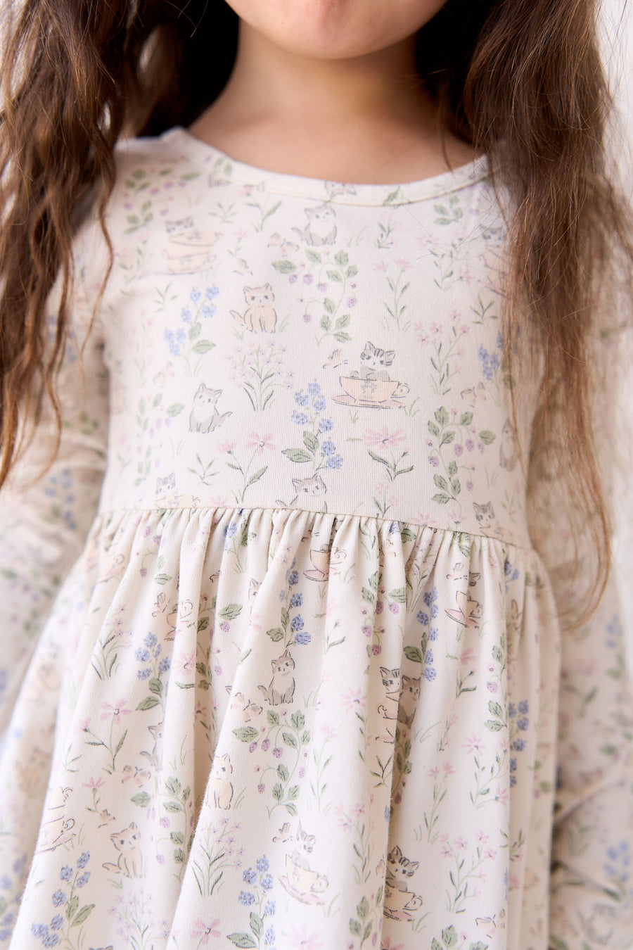 Organic Cotton Tallulah Dress - Moons Garden Lavender Childrens Dress from Jamie Kay NZ