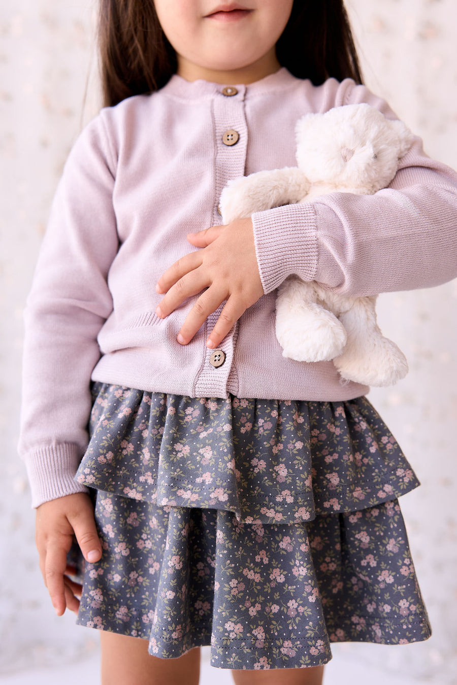 Organic Cotton Ruby Skirt - Rosalie Floral Lava Childrens Skirt from Jamie Kay NZ