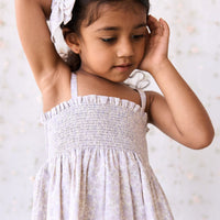 Organic Cotton Mira Dress - Chloe Lavender Childrens Dress from Jamie Kay NZ