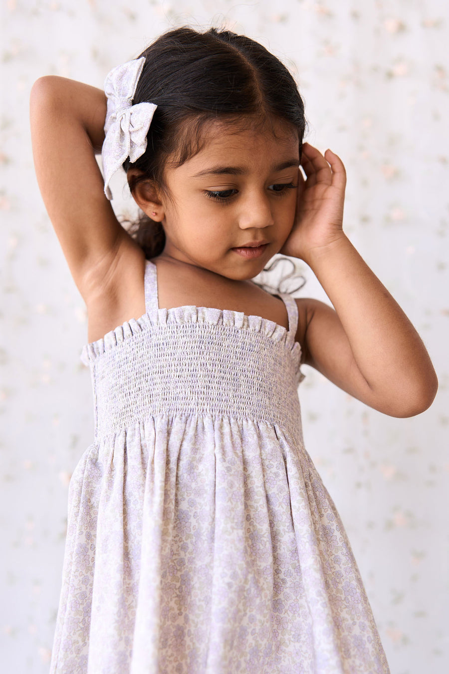 Organic Cotton Mira Dress - Chloe Lavender Childrens Dress from Jamie Kay NZ