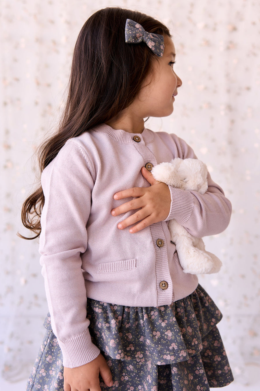 Gabrielle Cardigan - Violet Tint Childrens Cardigan from Jamie Kay NZ