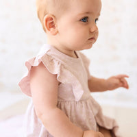 Organic Cotton Elianna Playsuit - Addie Lilac Childrens Playsuit from Jamie Kay NZ