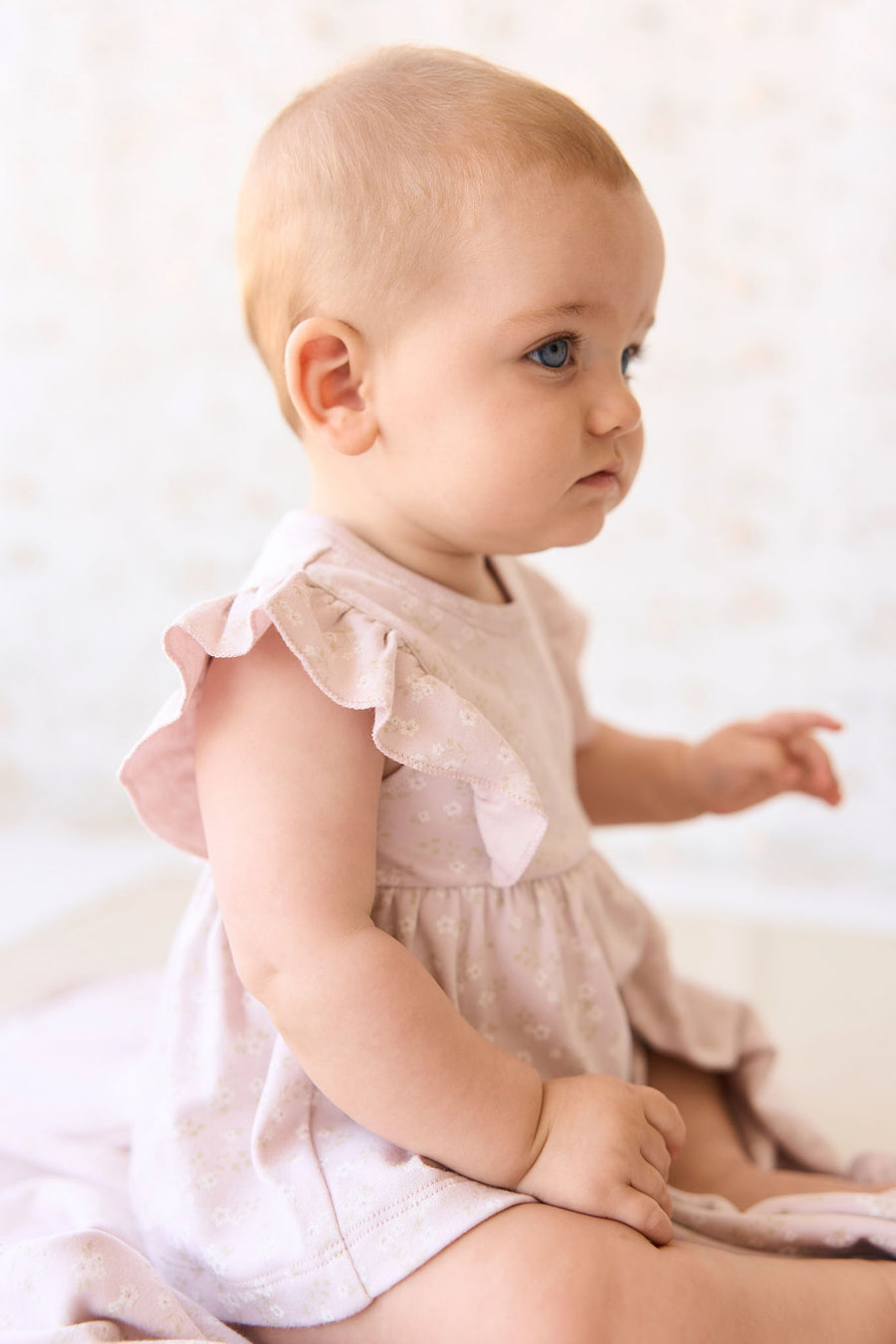 Organic Cotton Elianna Playsuit - Addie Lilac Childrens Playsuit from Jamie Kay NZ