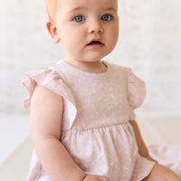 Organic Cotton Elianna Playsuit - Addie Lilac Childrens Playsuit from Jamie Kay NZ