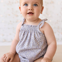 Organic Cotton Cassie Playsuit - April Lilac Childrens Playsuit from Jamie Kay NZ