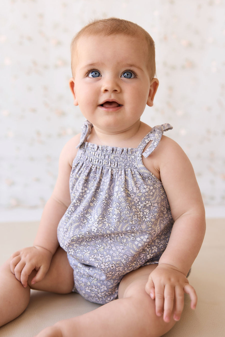 Organic Cotton Cassie Playsuit - April Lilac Childrens Playsuit from Jamie Kay NZ