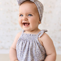 Organic Cotton Cassie Playsuit - April Lilac Childrens Playsuit from Jamie Kay NZ