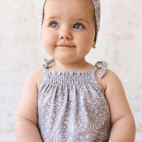 Organic Cotton Cassie Playsuit - April Lilac Childrens Playsuit from Jamie Kay NZ