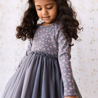 Anna Tulle Dress - Rosalie Floral Lava Childrens Dress from Jamie Kay NZ