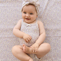 Organic Cotton Bridget Singlet Bodysuit - Chloe Lavender Childrens Bodysuit from Jamie Kay NZ