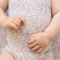 Organic Cotton Bridget Singlet Bodysuit - Chloe Lavender Childrens Bodysuit from Jamie Kay NZ