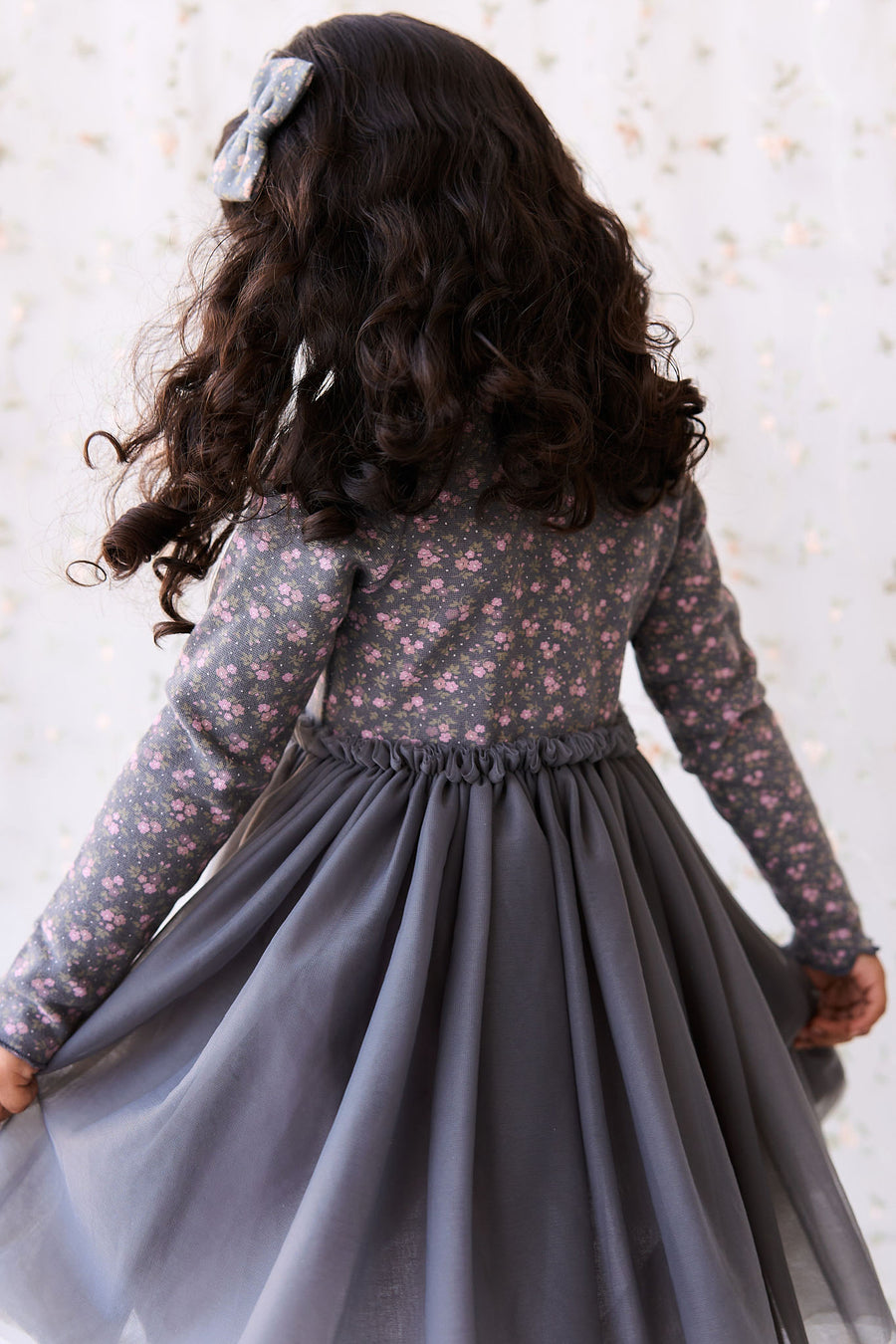 Anna Tulle Dress - Rosalie Floral Lava Childrens Dress from Jamie Kay NZ