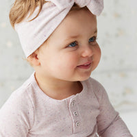 Organic Cotton Fine Rib Lilian Headband - Tulip Fleck Childrens Headband from Jamie Kay NZ