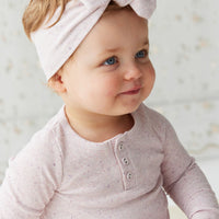 Organic Cotton Fine Rib Lilian Headband - Tulip Fleck Childrens Headband from Jamie Kay NZ