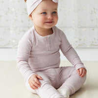 Organic Cotton Fine Rib Lilian Headband - Tulip Fleck Childrens Headband from Jamie Kay NZ