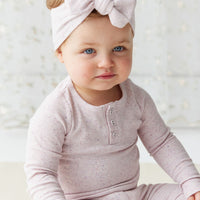 Organic Cotton Fine Rib Lilian Headband - Tulip Fleck Childrens Headband from Jamie Kay NZ