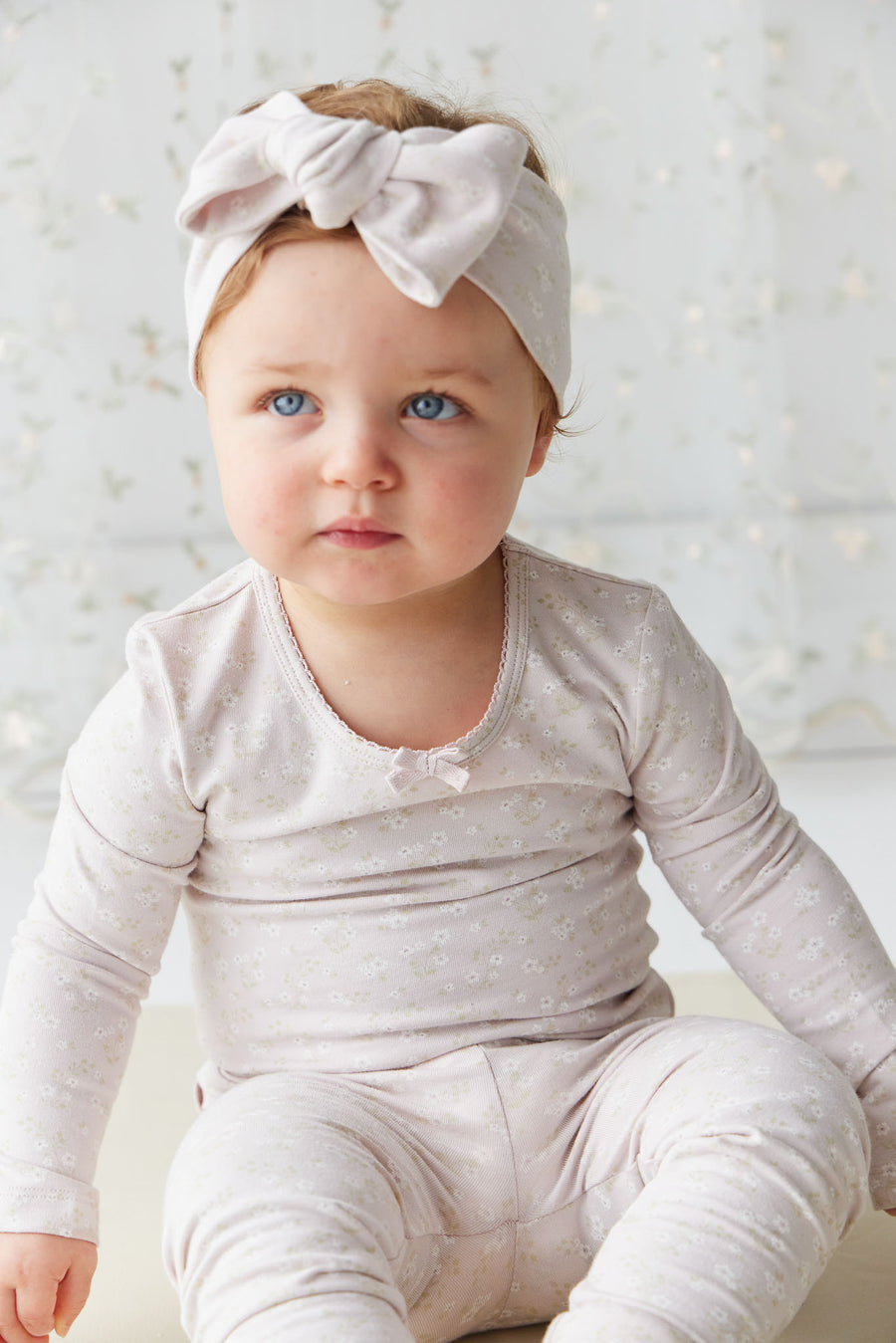 Organic Cotton Long Sleeve Bodysuit - Addie Lilac Childrens Bodysuit from Jamie Kay NZ