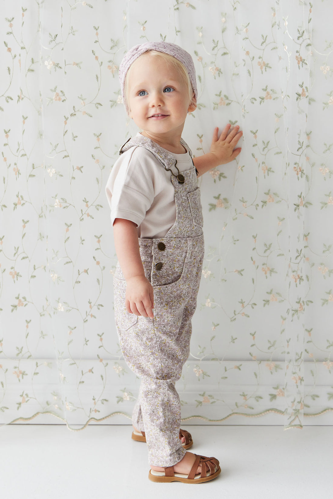 Jordie Cotton Twill Overall - Chloe Lilac Childrens Overall from Jamie Kay NZ