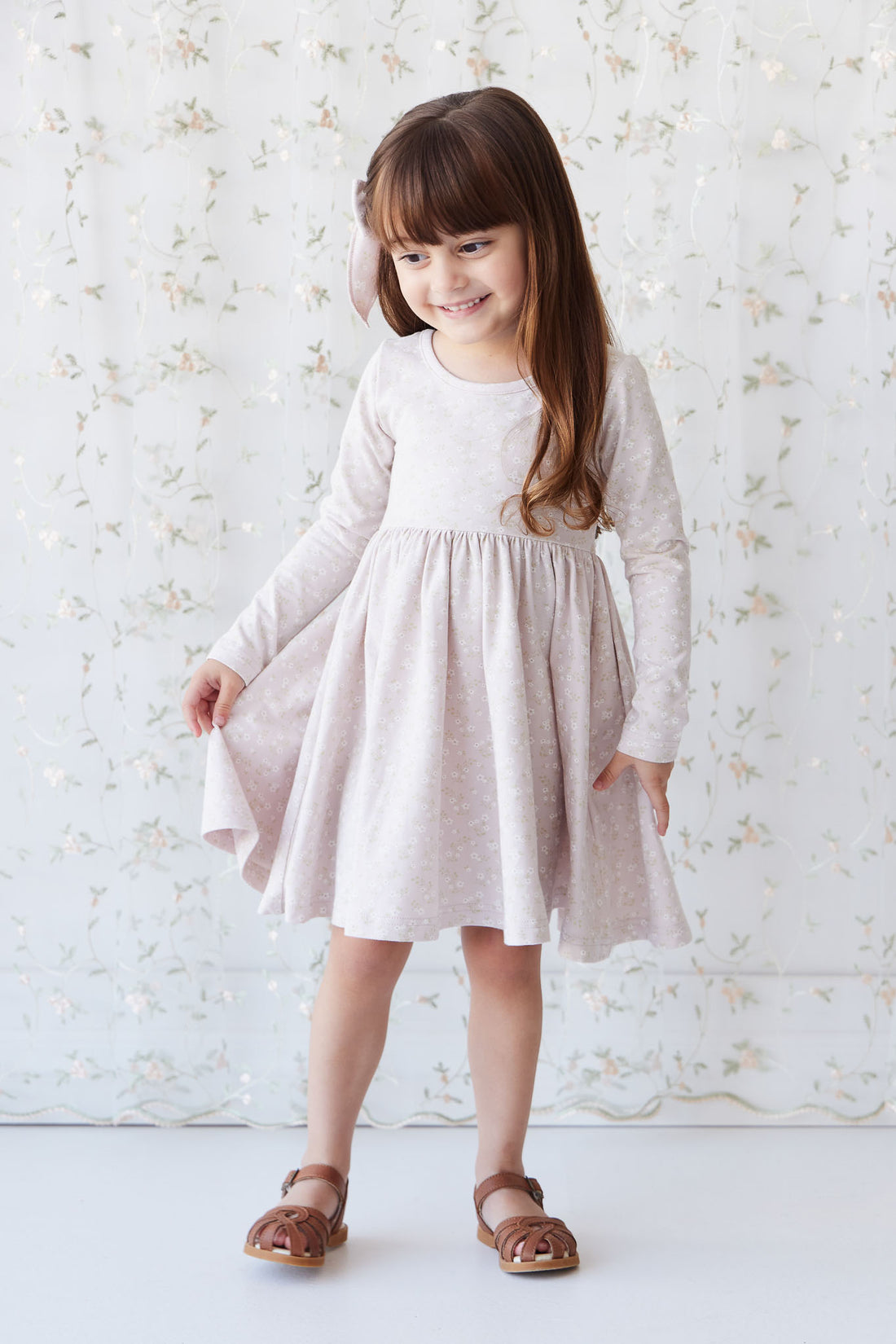 Organic Cotton Tallulah Dress - Addie Lilac Childrens Dress from Jamie Kay NZ