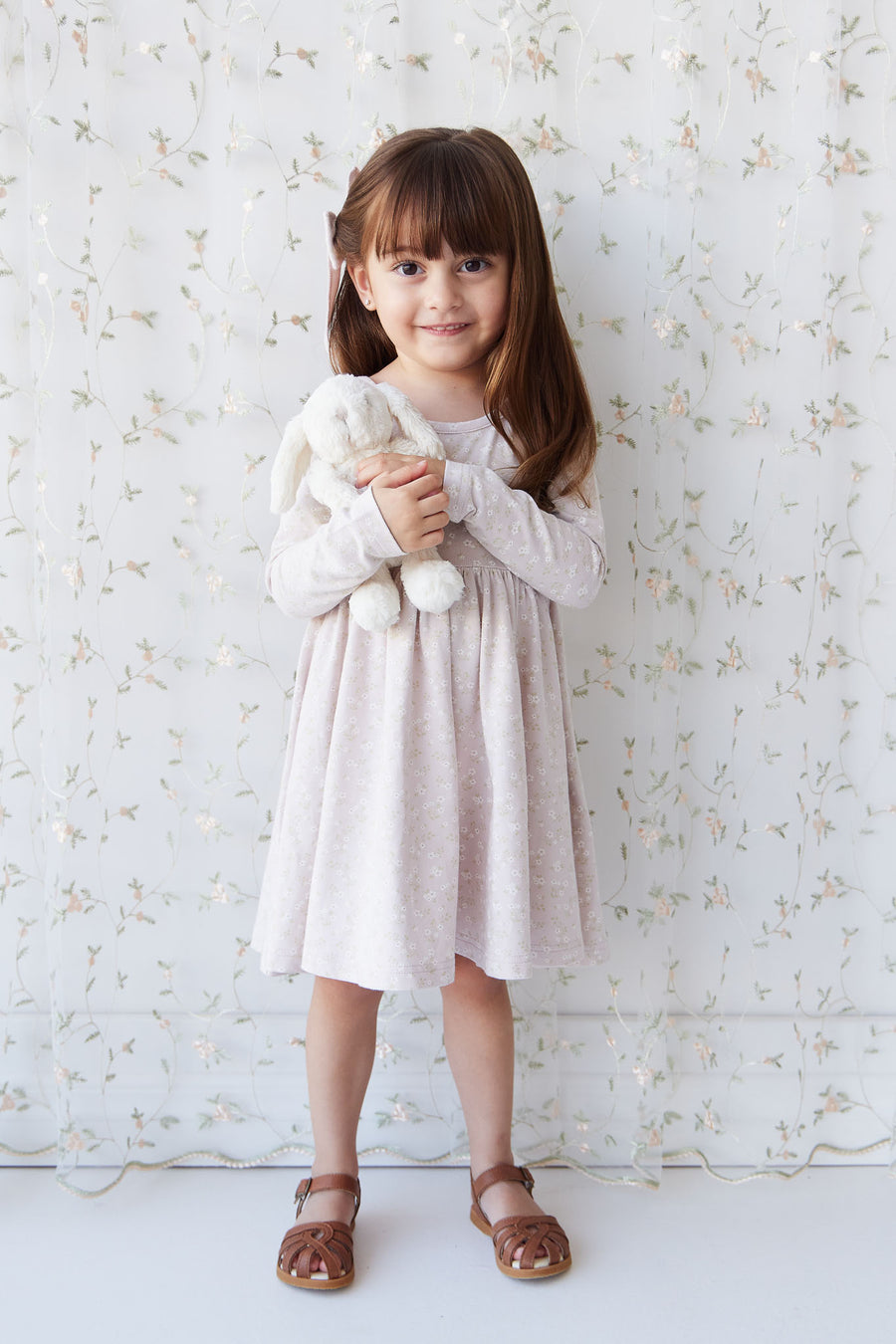 Organic Cotton Tallulah Dress - Addie Lilac Childrens Dress from Jamie Kay NZ