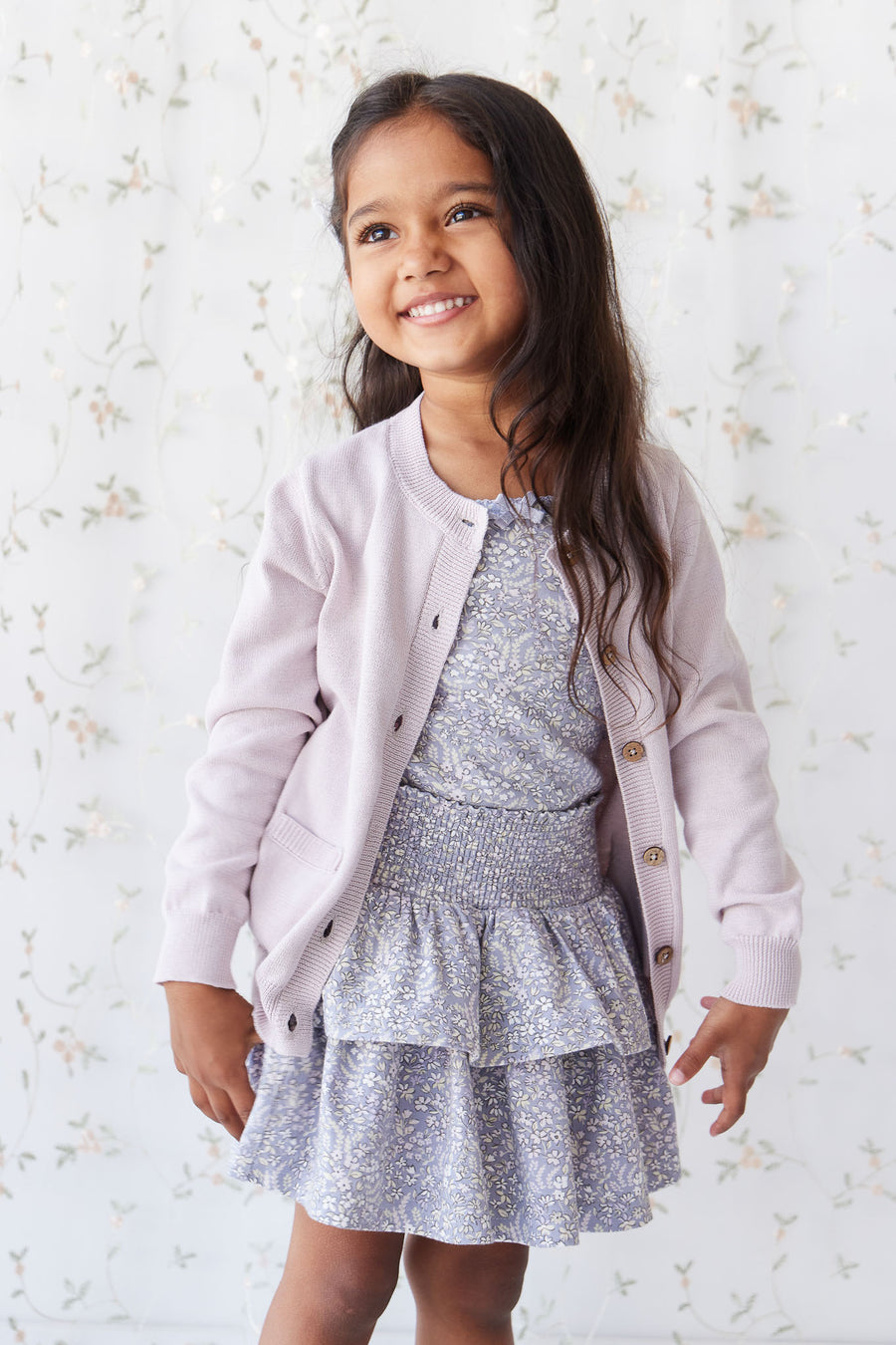 Organic Cotton Ruby Skirt - April Lilac Childrens Skirt from Jamie Kay NZ