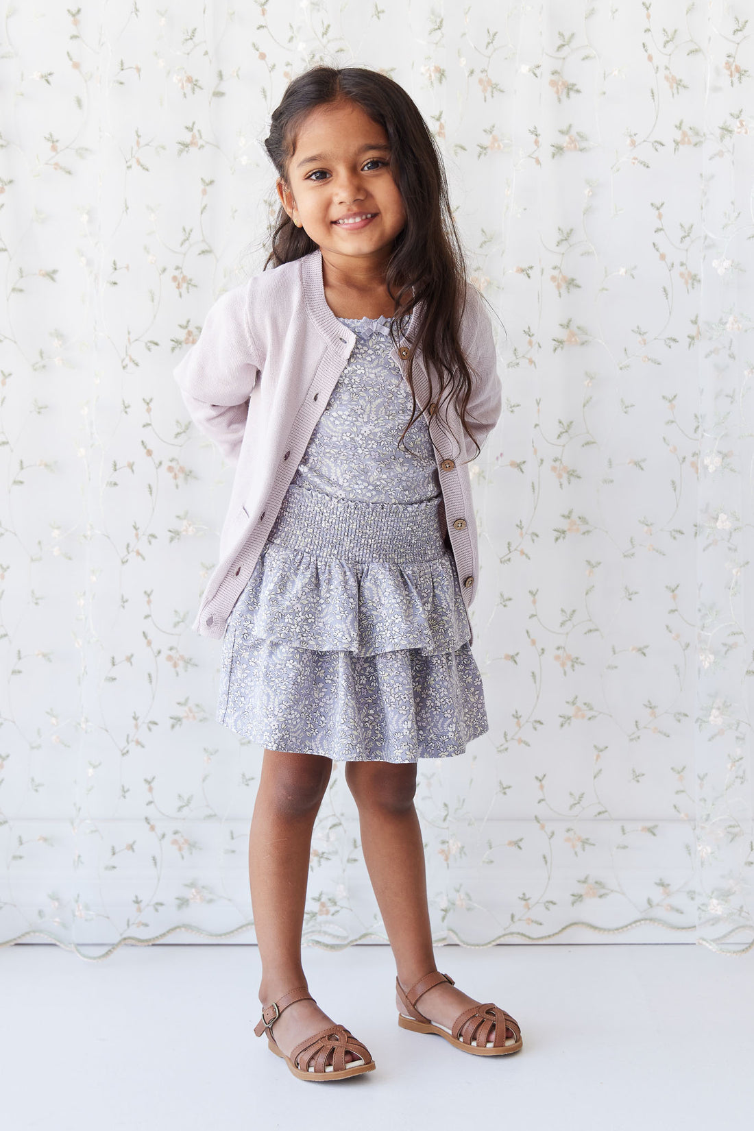 Organic Cotton Ruby Skirt - April Lilac Childrens Skirt from Jamie Kay NZ