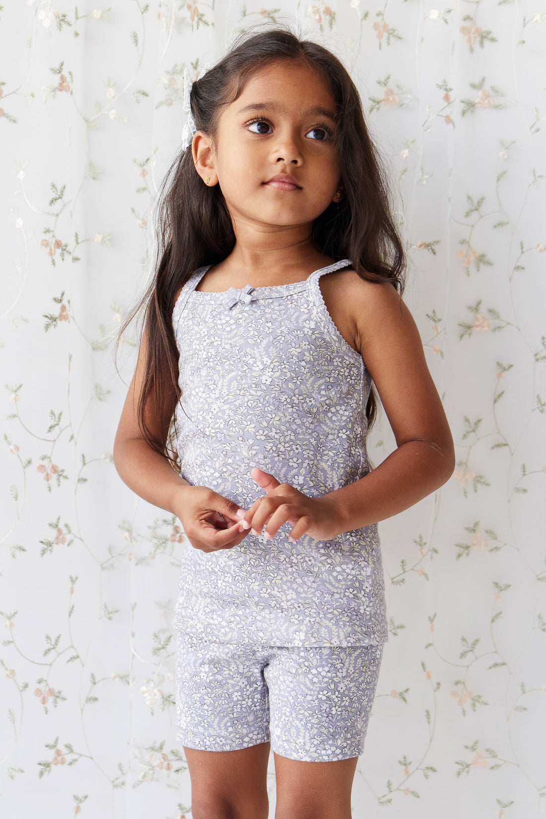 Organic Cotton Singlet - April Lilac Childrens Singlet from Jamie Kay NZ