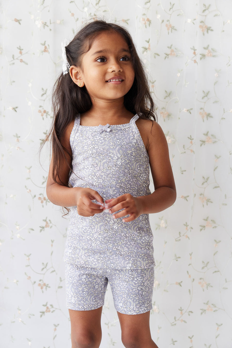 Organic Cotton Singlet - April Lilac Childrens Singlet from Jamie Kay NZ