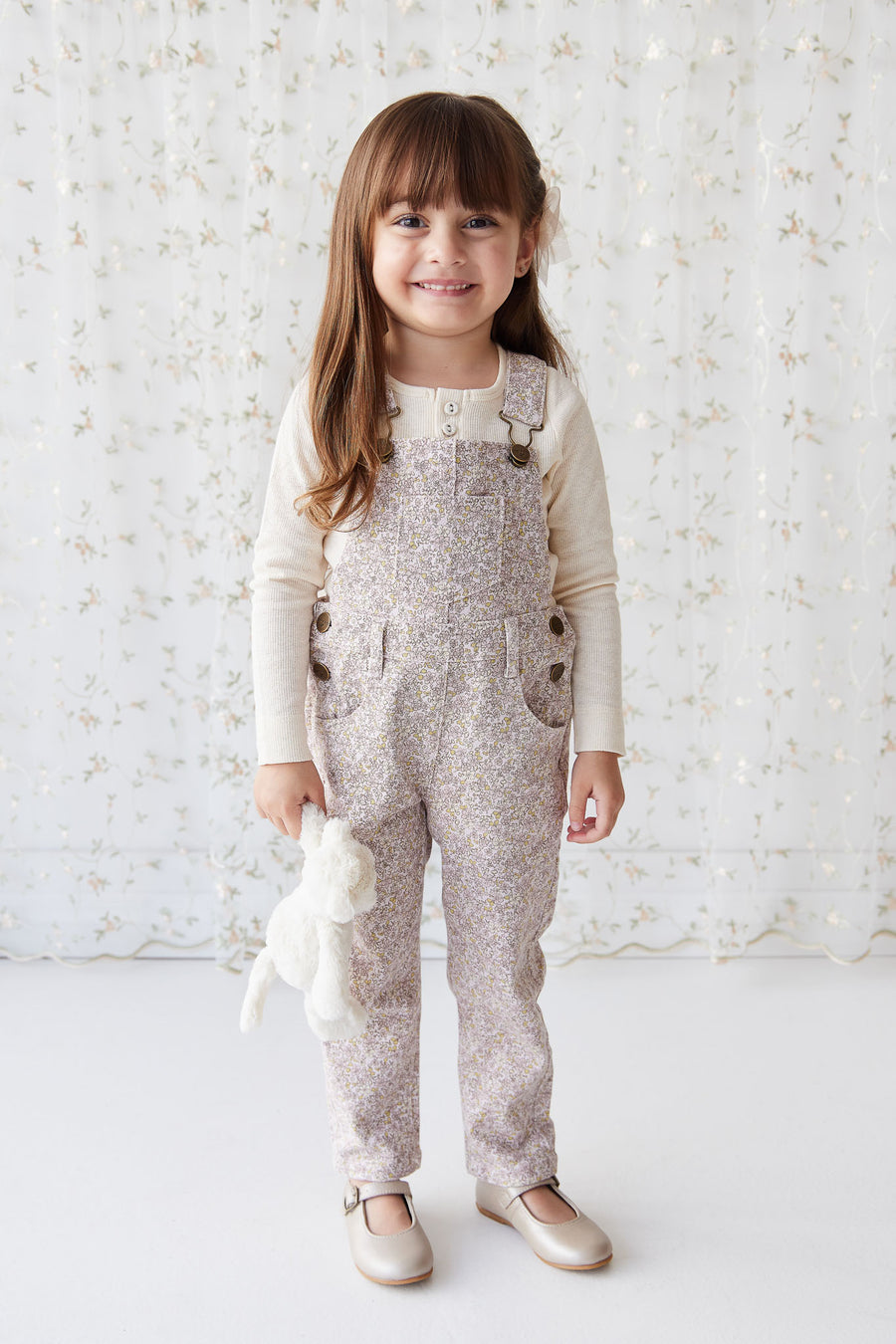 Jordie Cotton Twill Overall - Chloe Lilac Childrens Overall from Jamie Kay NZ