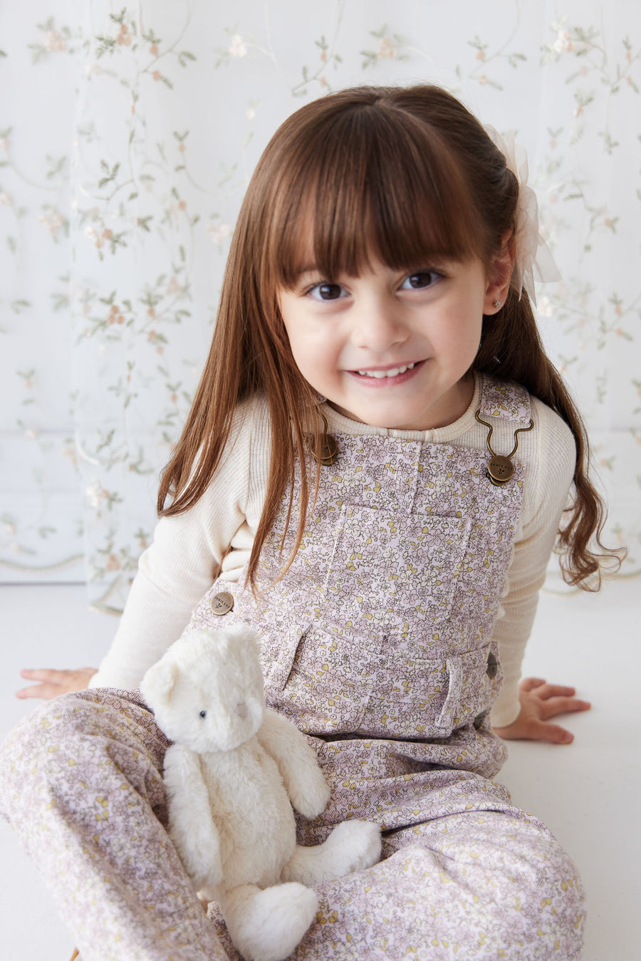 Jordie Cotton Twill Overall - Chloe Lilac Childrens Overall from Jamie Kay NZ