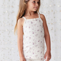 Organic Cotton Everyday Bike Short - Sweet William Floral Natural Childrens Short from Jamie Kay NZ