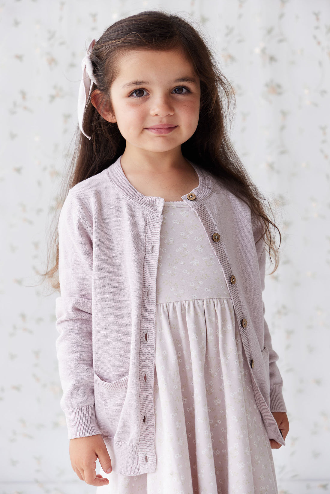 Organic Cotton Samantha Dress - Addie Lilac Childrens Dress from Jamie Kay NZ