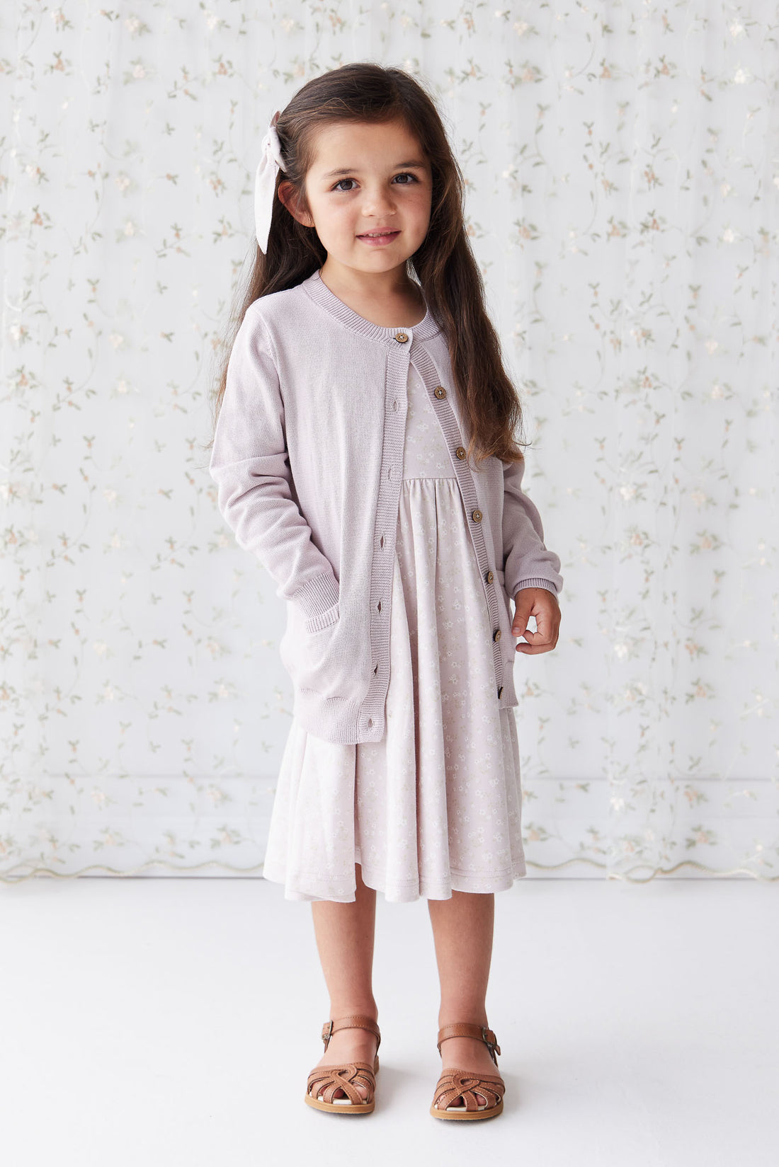 Organic Cotton Samantha Dress - Addie Lilac Childrens Dress from Jamie Kay NZ