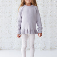 Organic Cotton Everyday Legging - Addie Lilac Childrens Legging from Jamie Kay NZ