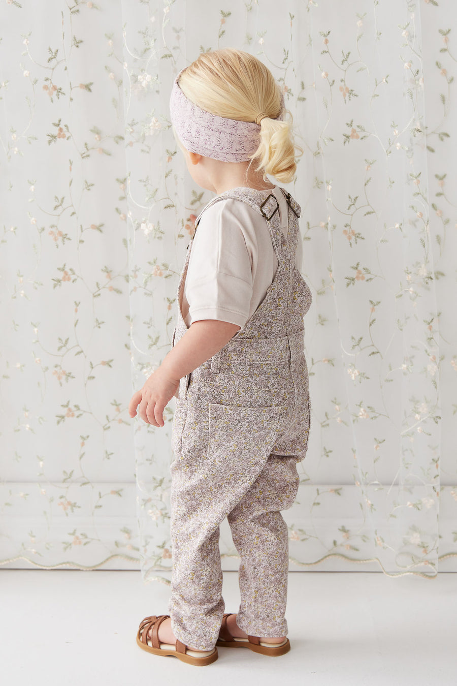 Jordie Cotton Twill Overall - Chloe Lilac Childrens Overall from Jamie Kay NZ