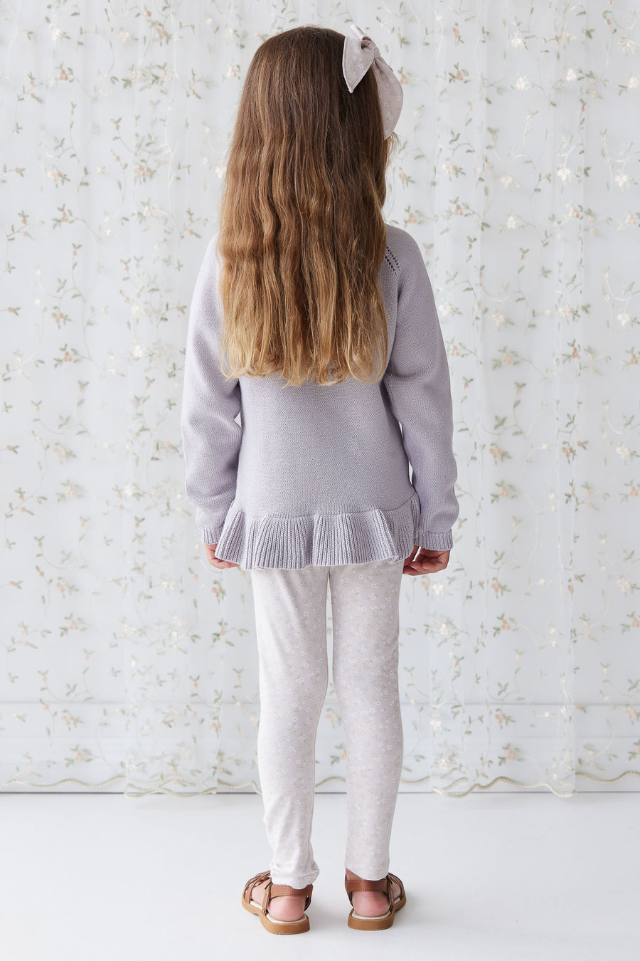 Organic Cotton Everyday Legging - Addie Lilac Childrens Legging from Jamie Kay NZ