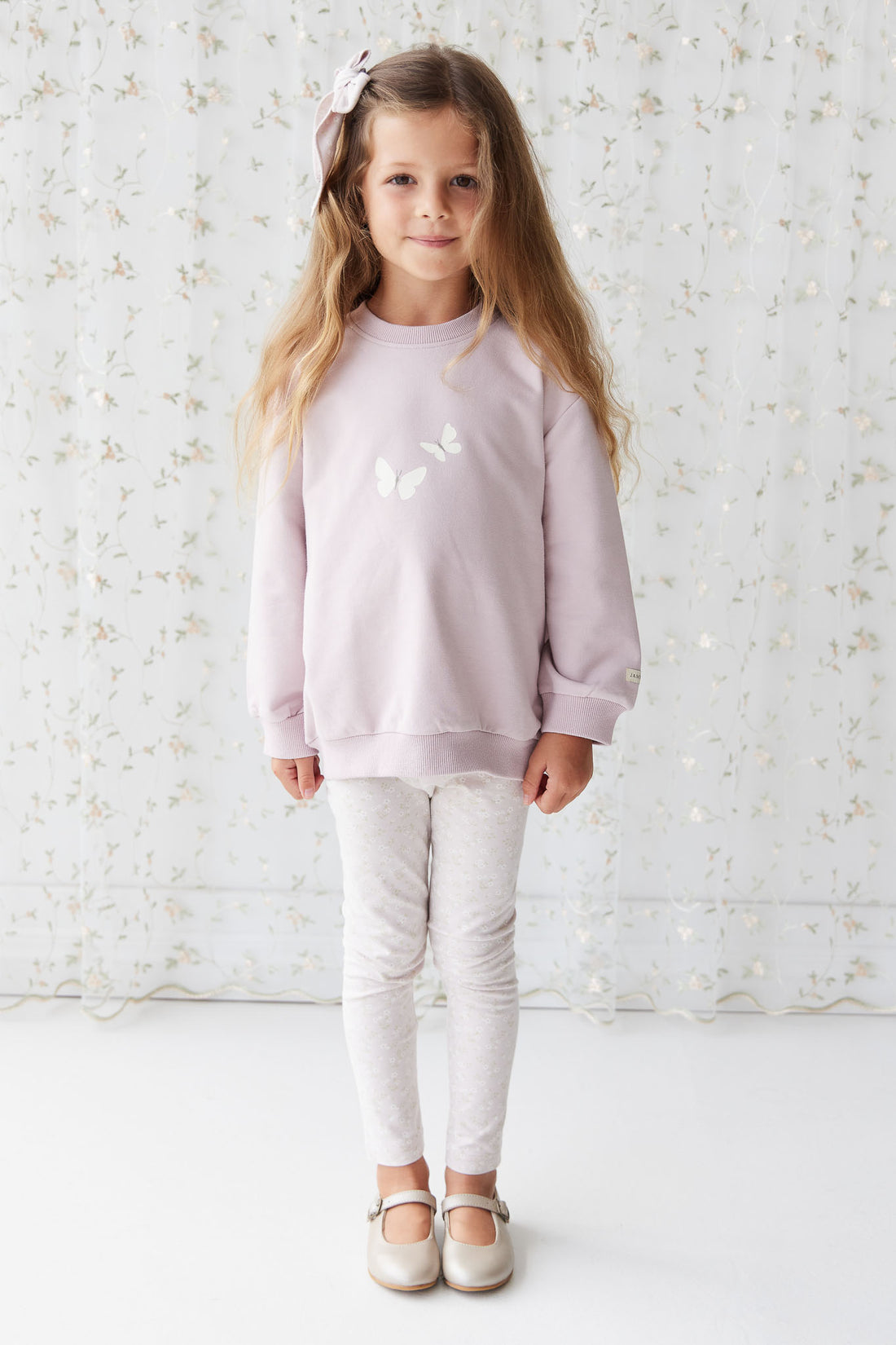 Organic Cotton Aubrey Sweatshirt - Violet Tint Childrens Top from Jamie Kay NZ