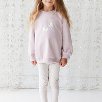 Organic Cotton Aubrey Sweatshirt - Violet Tint Childrens Top from Jamie Kay NZ