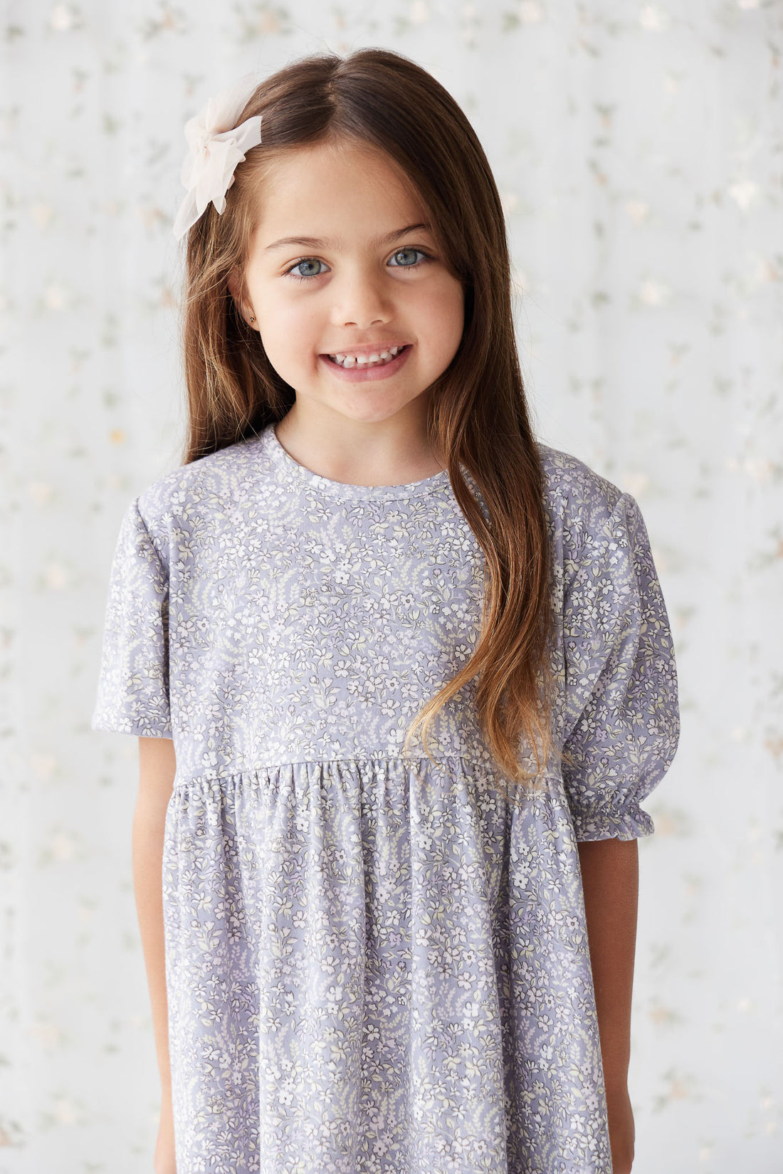 Organic Cotton Penny Dress - April Lilac Childrens Dress from Jamie Kay NZ