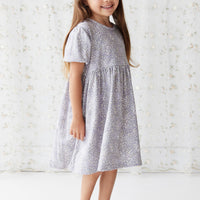 Organic Cotton Penny Dress - April Lilac Childrens Dress from Jamie Kay NZ