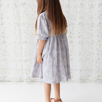 Organic Cotton Penny Dress - April Lilac Childrens Dress from Jamie Kay NZ