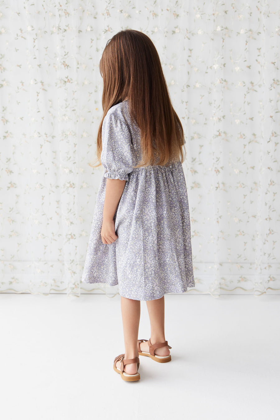 Organic Cotton Penny Dress - April Lilac Childrens Dress from Jamie Kay NZ