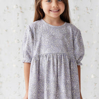 Organic Cotton Penny Dress - April Lilac Childrens Dress from Jamie Kay NZ