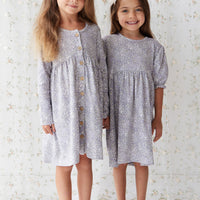 Organic Cotton Penny Dress - April Lilac Childrens Dress from Jamie Kay NZ