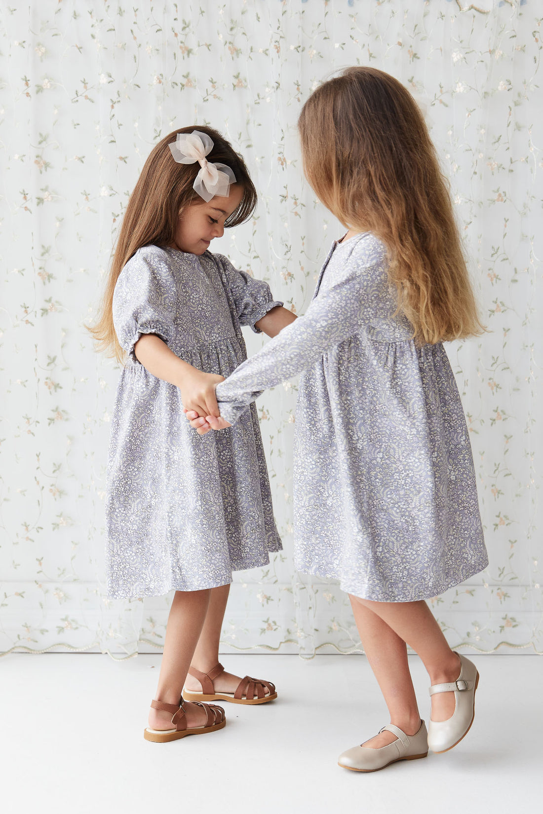 Organic Cotton Penny Dress - April Lilac Childrens Dress from Jamie Kay NZ